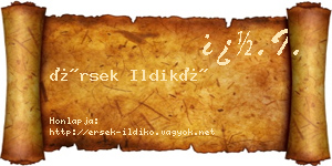Érsek Ildikó névjegykártya